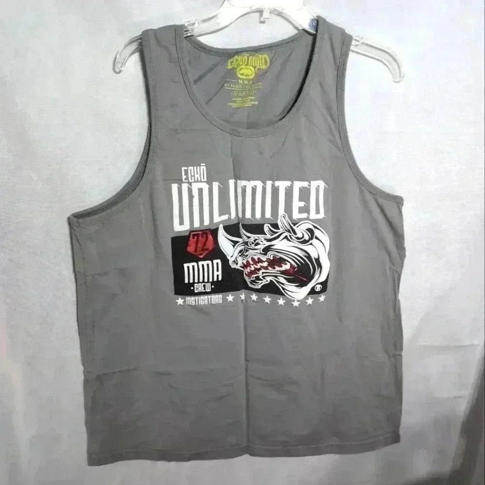 Marc Ecko Ecko Unlimited MMA Rhino gray Tank top sz XL Size US XL / EU 56 / 4 - 1 Thumbnail