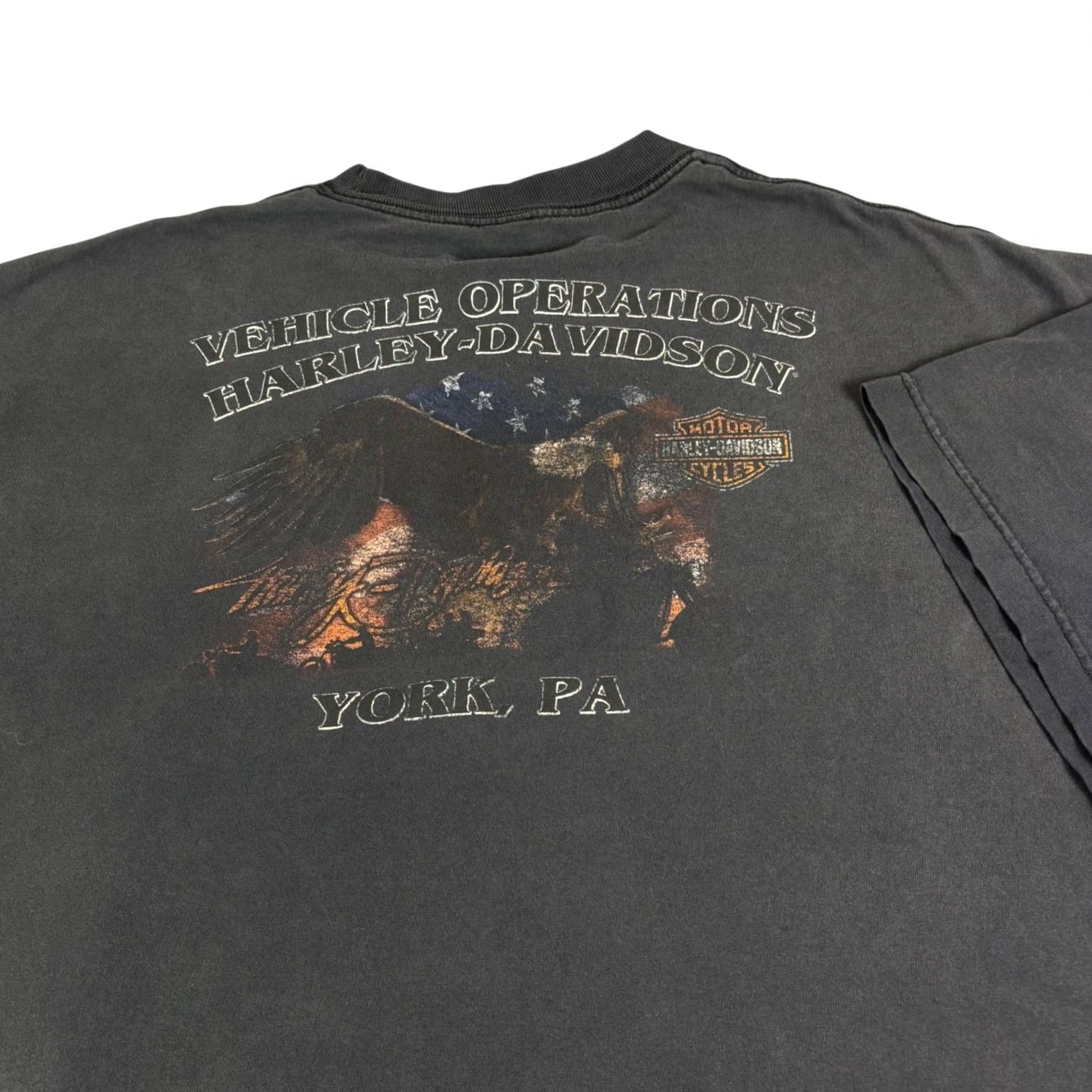 Harley Davidson VINTAGE Harley-Davidson Pocket T-Shirt Black XL 2XL Men Short Sleeve Grunge 1990s US Origin Size US XL / EU 56 / 4 - 2 Thumbnail