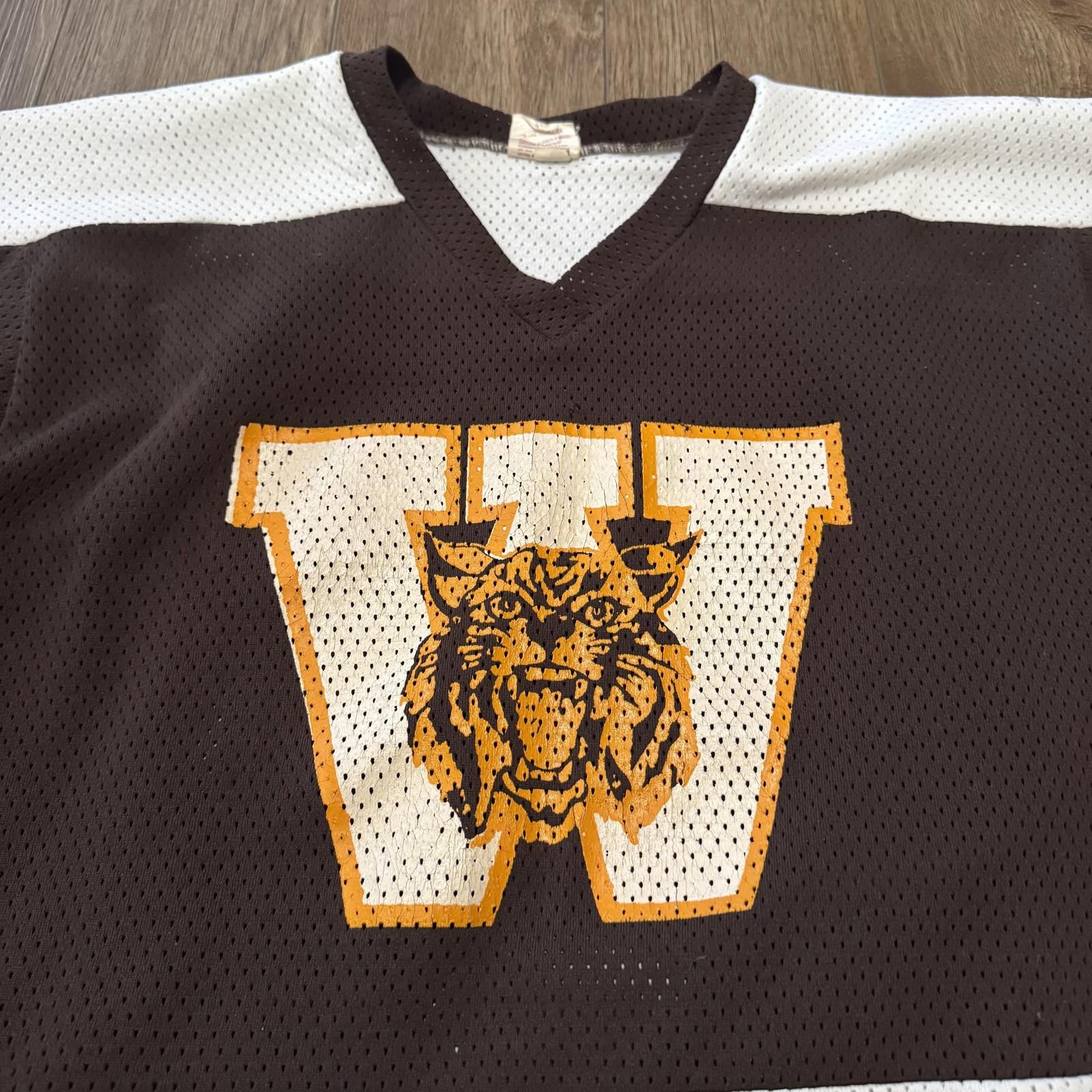 Other Vintage 70s 80s Hockey Jersey Sweater Canada Brown Yellow Size US XL / EU 56 / 4 - 2 Thumbnail