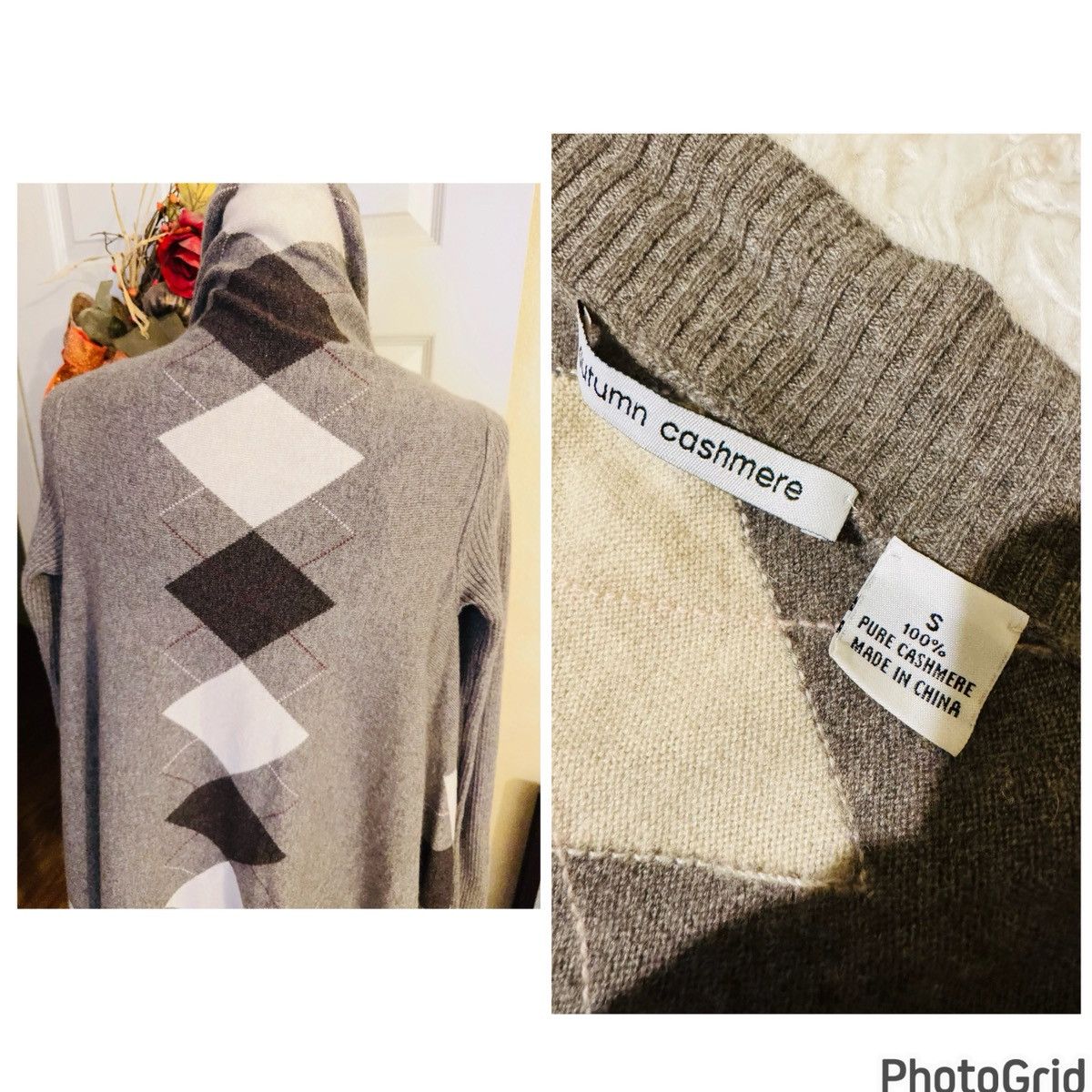 Autumn Cashmere Autumun Cashmere Argyle Cardigan Size S / US 4 / IT 40 - 10 Thumbnail