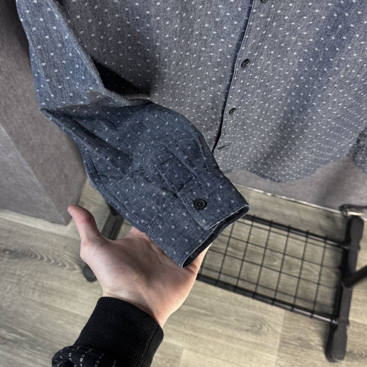 Allsaints Allsaints Montauk Polka Dot Grey button shirt Size US M / EU 48-50 / 2 - 6 Thumbnail