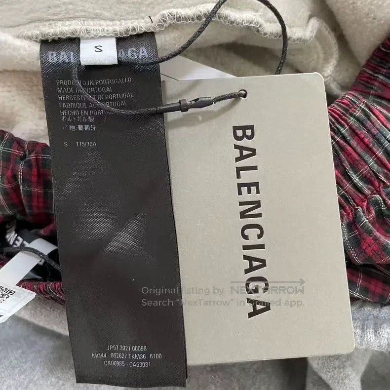 Balenciaga Balenciaga size S Double Waist Wide Leg Grey Plaid Trouser Size US 27 - 4 Thumbnail