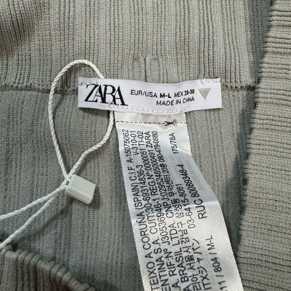 Zara NWT New ZARA Grey Seamless Ribbed Leggings Size M/L Size 34" / US 12 / IT 48 - 6 Thumbnail