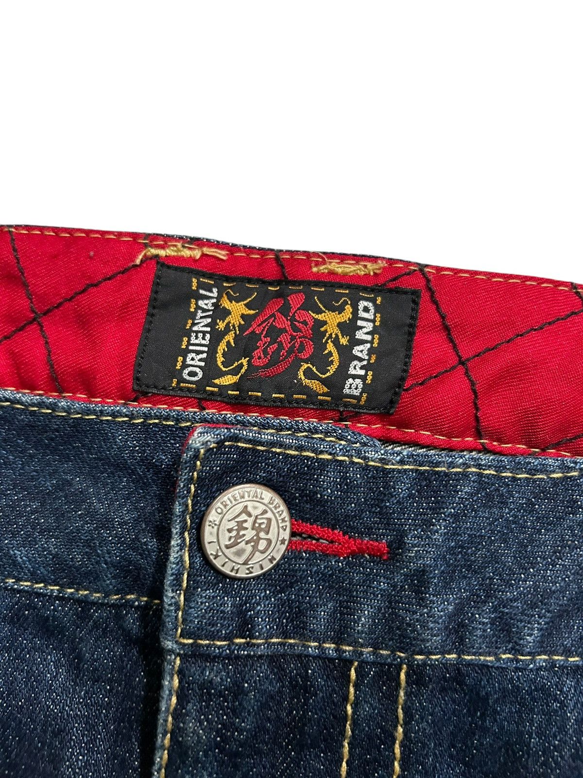 Japanese Brand × Kapital × Vintage RARE NISHIKI Oriental Brand Japanese Denim 🎌☠️☠️ Size US 40 / EU 56 - 10 Thumbnail