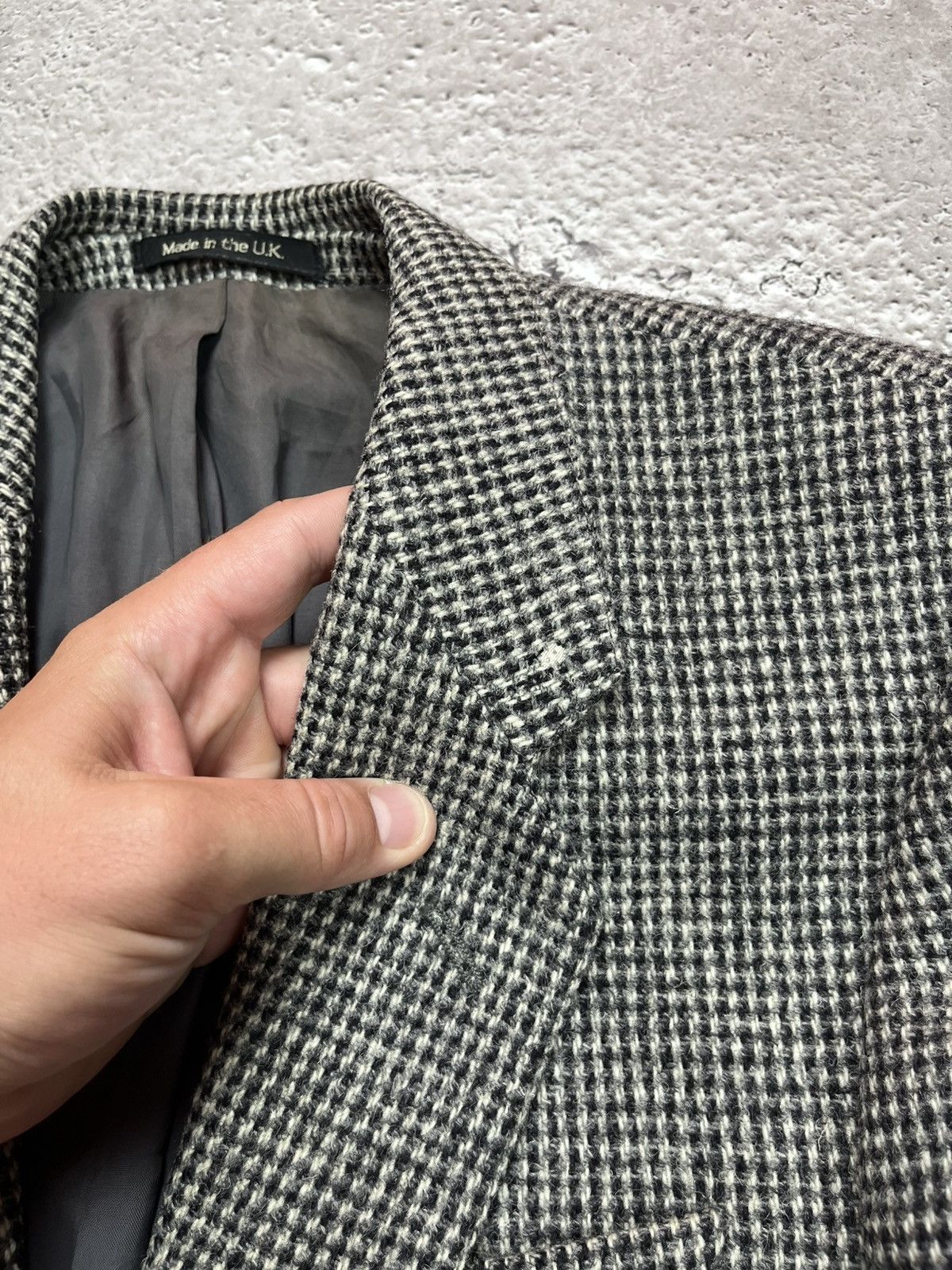 Harris Tweed Vintage Harris Tweed Houndstooth Wool Blazer Jacket Size L Size 40R - 5 Thumbnail