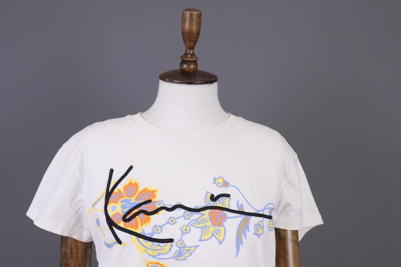 Karl Kani Karl Kani White Big Logo Floral Short Sleeve T-Shirt Size M Size M / US 6-8 / IT 42-44 - 3 Thumbnail