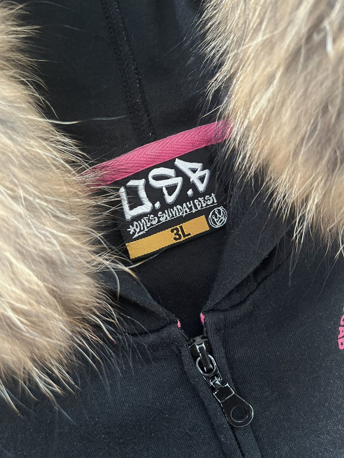 If Six Was Nine × Japanese Brand × Le Grande Bleu (L.G.B.) JAPANESE O.S.B TRIBAL FUR ZIP HOODIE GOTHIC PUNK STYLE Size US XL / EU 56 / 4 - 8 Thumbnail