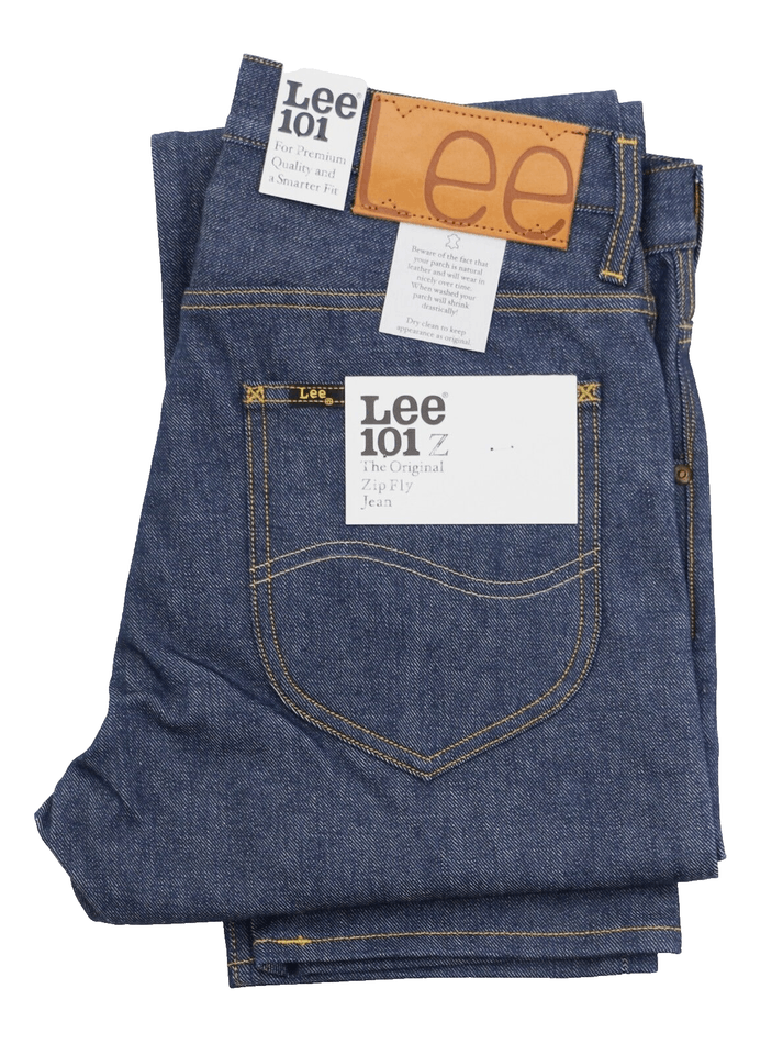 image of Lee 101Z W30 L32 Men's Jeans Straight Japanese Selvedge in Blue