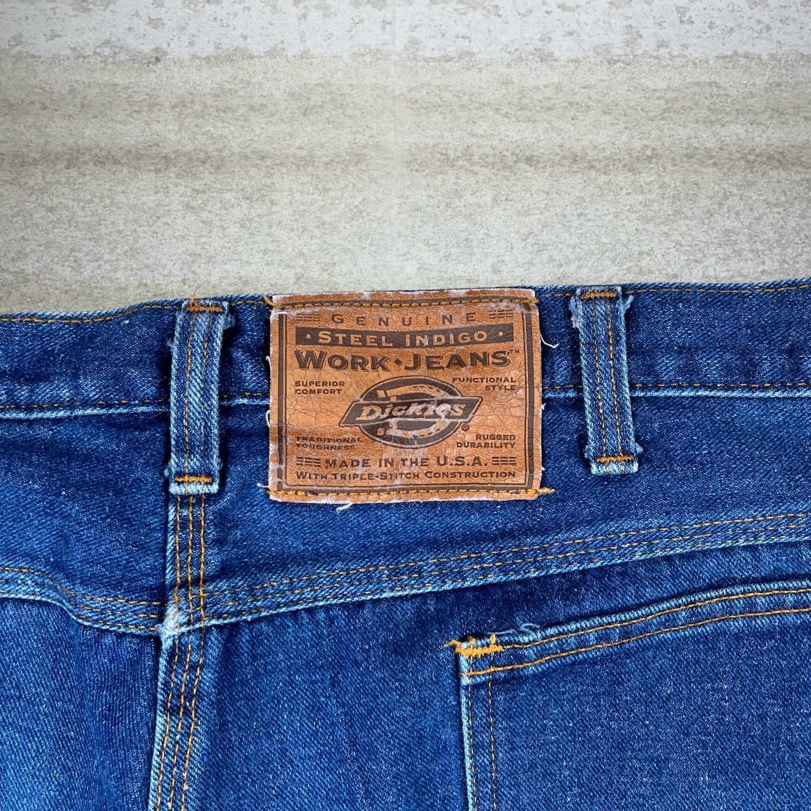 Dickies Vintage 90s Dickies Jeans 42x32 Relaxed Fit Dark Wash Denim Size US 42 / EU 58 - 4 Thumbnail