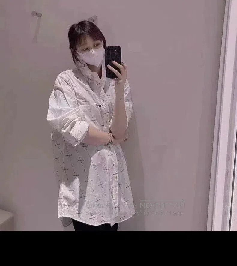 Balenciaga Balenciaga Shirt Jacket Printed Logo Long Sleeve Shirt Size XS / US 0-2 / IT 36-38 - 6 Thumbnail
