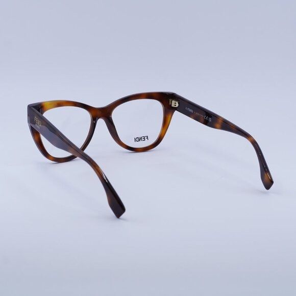 Fendi 🕶️ New Fendi FE50086I 053 Eyeglasses - Shiny Havana Frame Size ONE SIZE - 9 Thumbnail