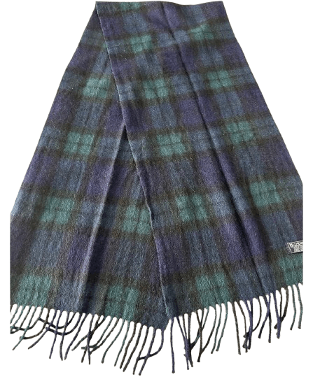 Burberry Burberry Check Scarf Blue/Green 100% Cashmere Unisex Scarf Size ONE SIZE - 2 Thumbnail