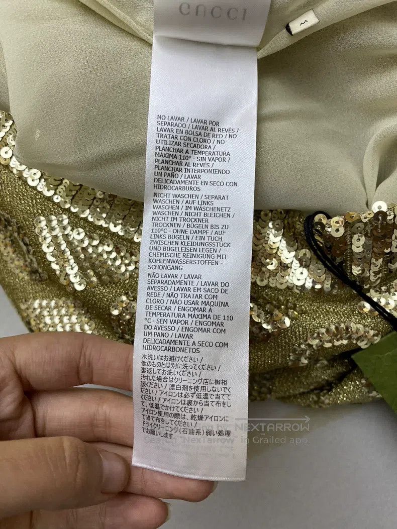 Gucci Gucci SizeM 22 new diamond gold thread jacquard skirt Size 42" / US 20 - 7 Thumbnail