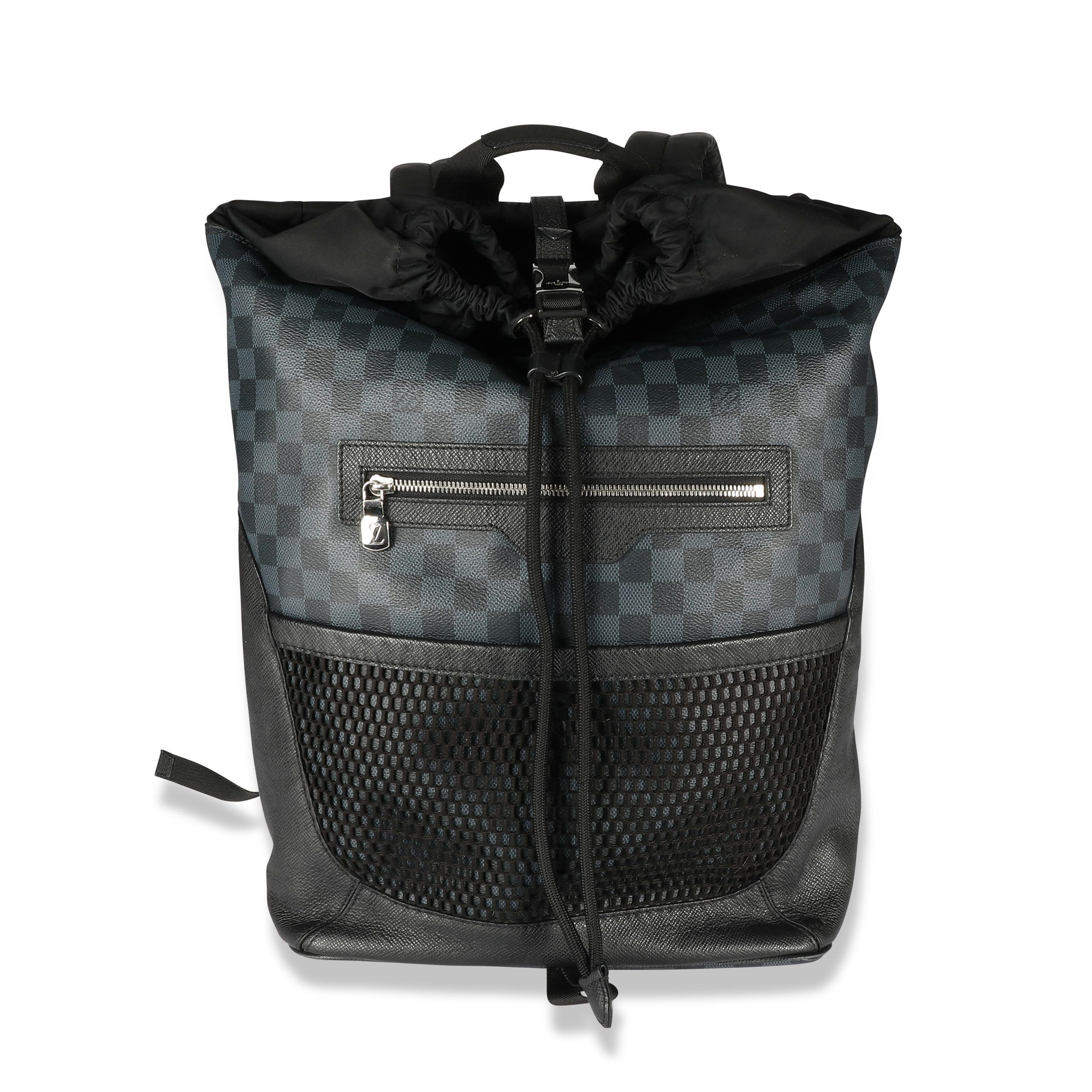 image of Louis Vuitton Damier Cobalt Matchpoint Backpack in Black, Women's