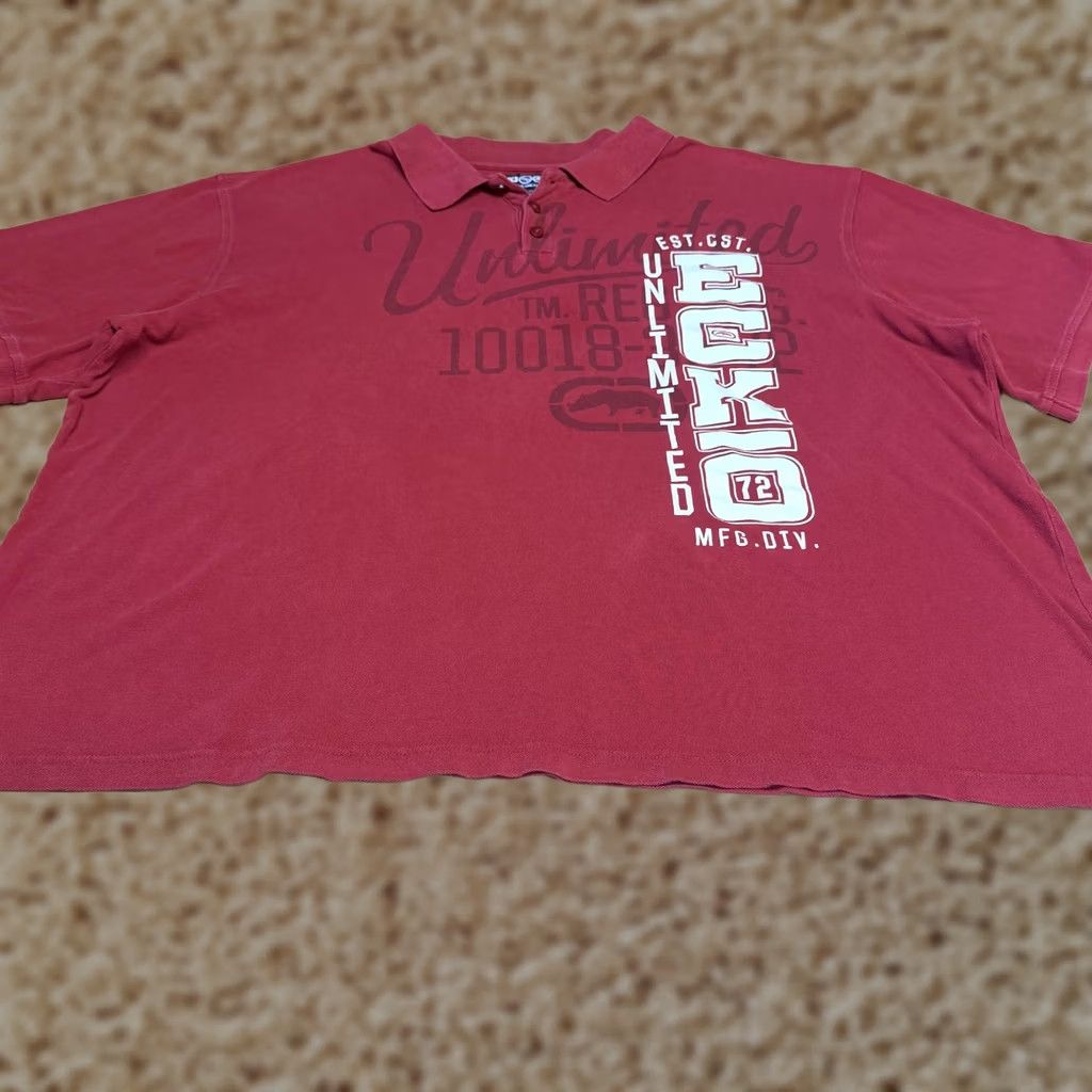 Ecko Unltd. Ecko Unltd Polo Shirt Mens Big 4X Red Graphic Print Logo Short Sleeve Casual Streetwear Polo Shirt Mens Big 4X Red Size US XXL / EU 58 / 5 - 1 Thumbnail