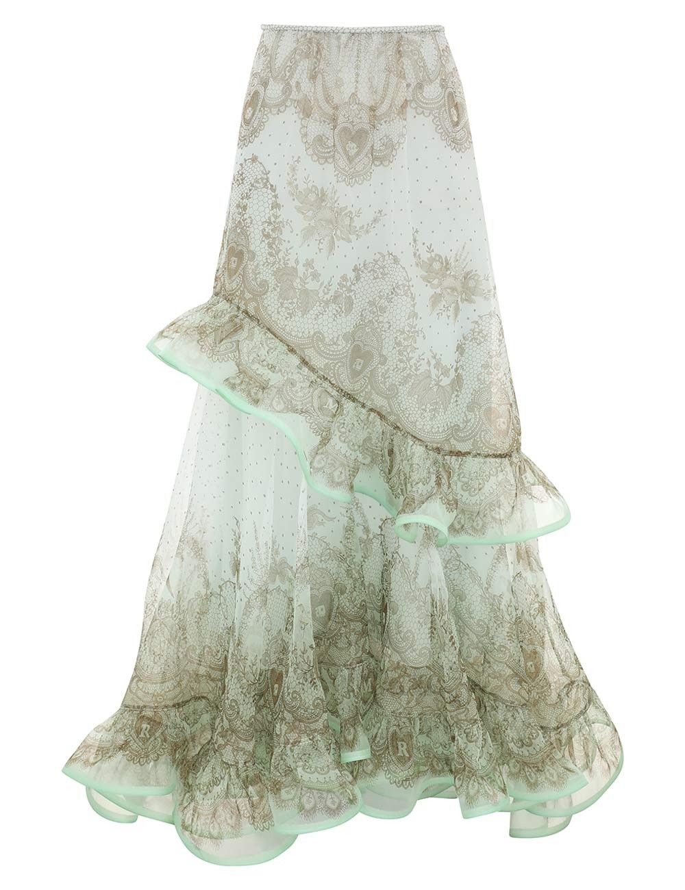 o1w1db10925 Crush Flutter Maxi Skirt in Multicolor