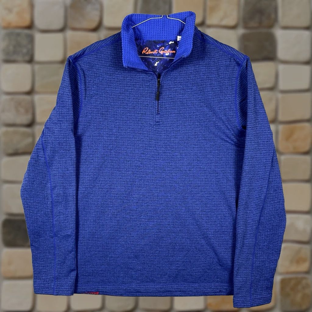 Robert Graham Robert Graham Jacket Men's M Classic Fleece Tech 1/4 Zip Pullover Sweater Size US M / EU 48-50 / 2 - 1 Thumbnail