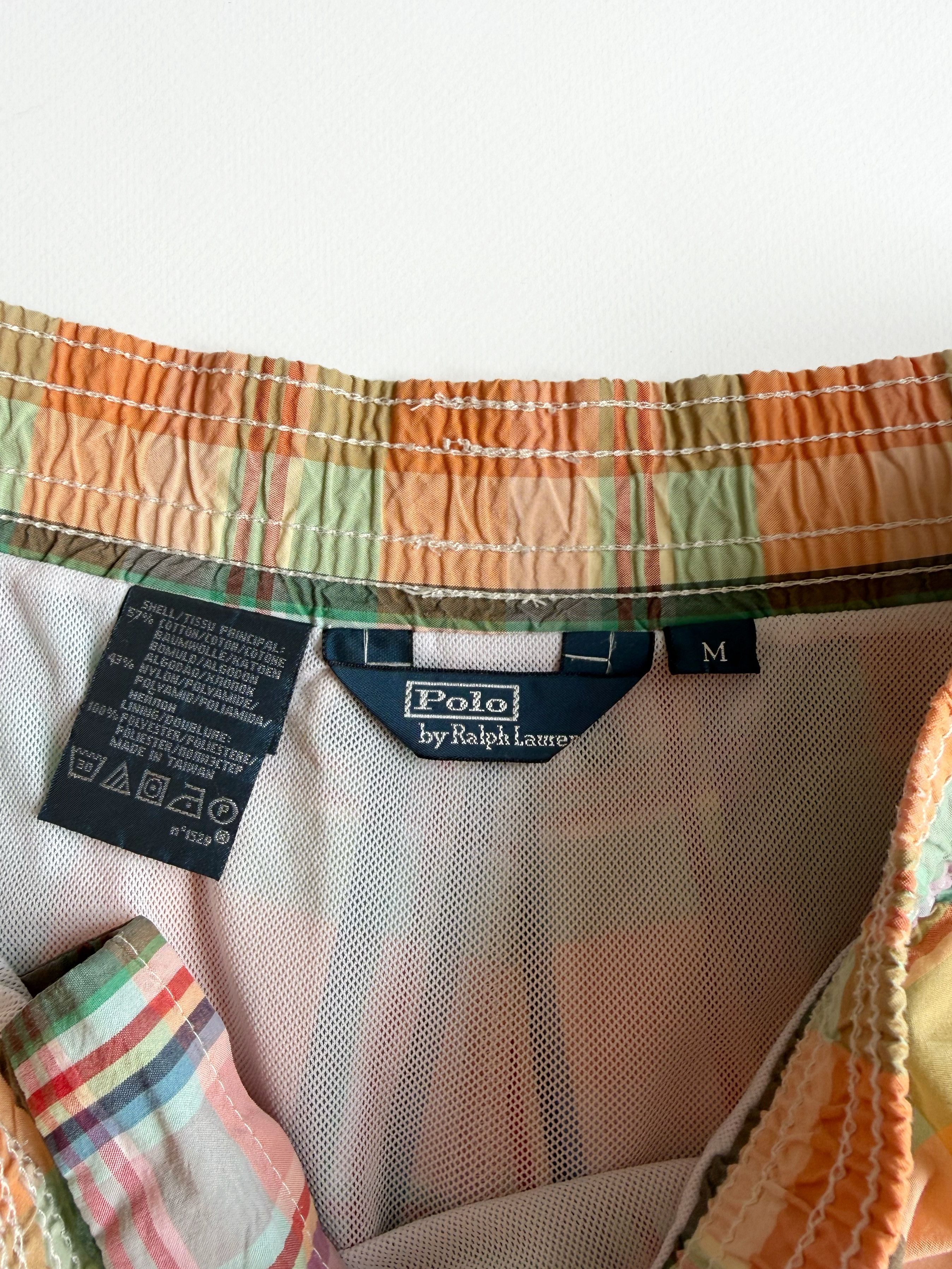 Polo Ralph Lauren Vintage Men's Polo Ralph Lauren Check Swim Shorts (M) Size US 32 / EU 48 - 3 Thumbnail