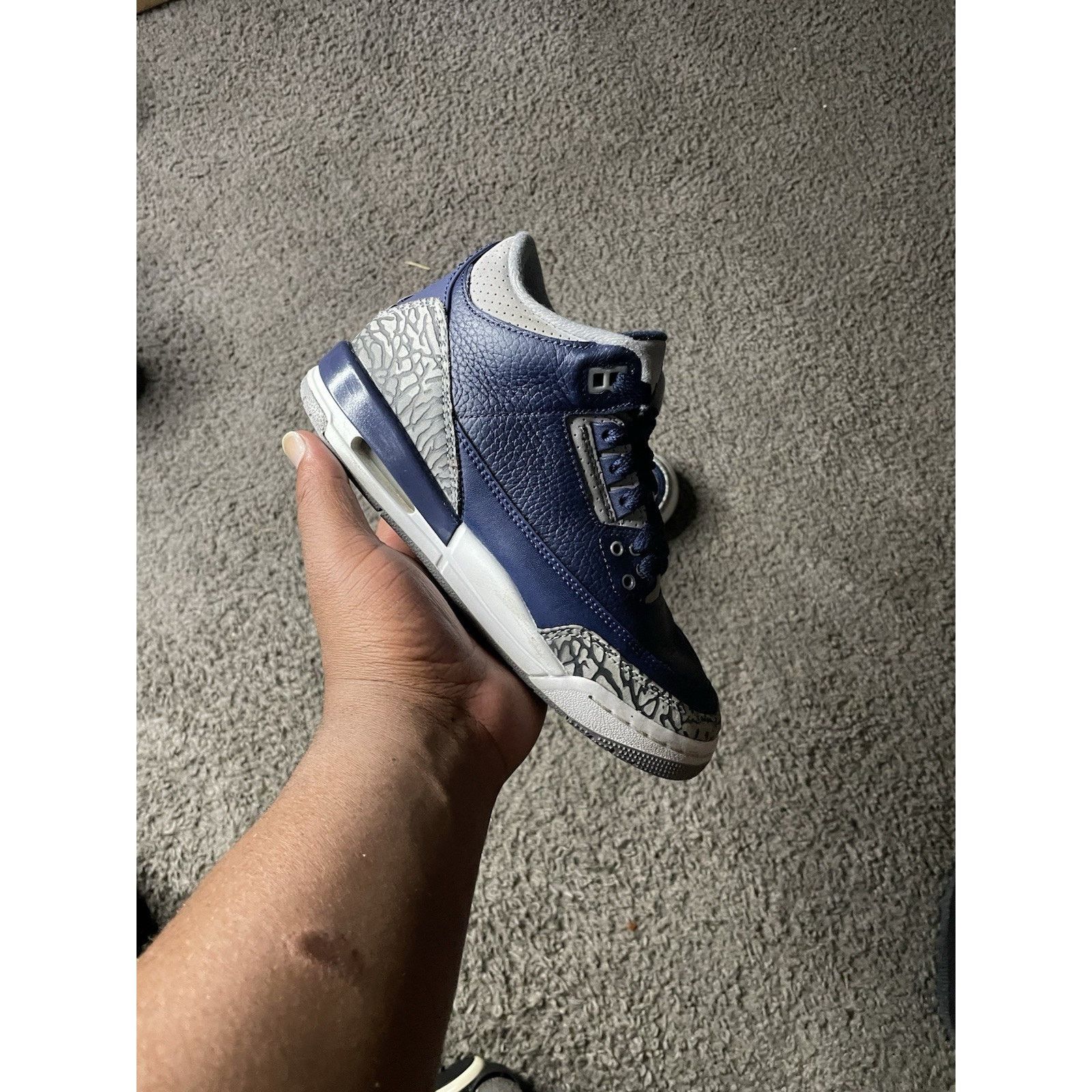 Nike Size 4y- Air Jordan 3 Retro GS Georgetown Women Size 5.5 Size US 5 / EU 37 - 1 Thumbnail