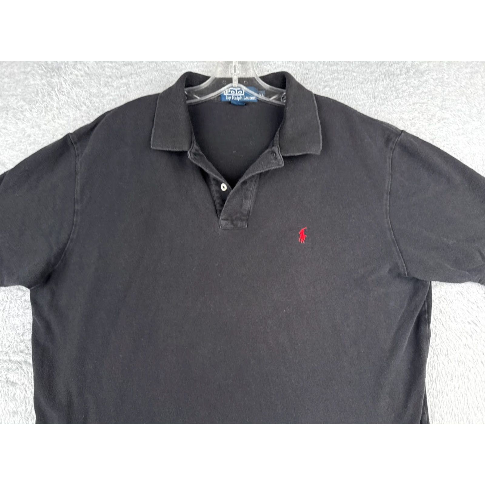Polo Ralph Lauren VINTAGE Polo Ralph Lauren Polo Shirt Men 2XL Black 100% Cotton Jersey Slim Short Sleeve Size US XXL / EU 58 / 5 - 4 Thumbnail