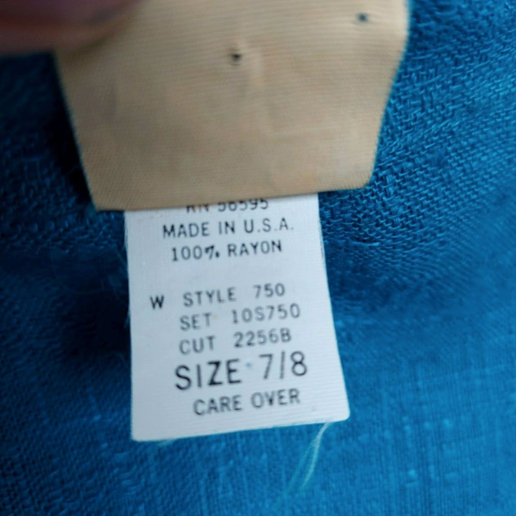 Vintage E California Women 100% Rayon Open Front Blazer Size 7/8 Teal Blue Casual Lightweight Size M / US 6-8 / IT 42-44 - 4 Thumbnail