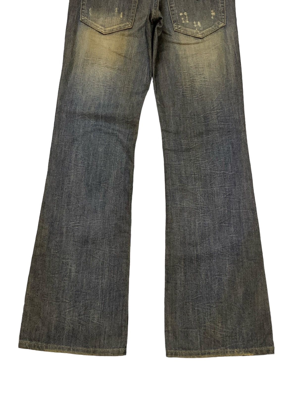 GOSTAR DE FUGA × Tornado Mart Icca Japan Mud Wash Embroidered Claw Flared Man Jeans Size US 29 - 8 Thumbnail