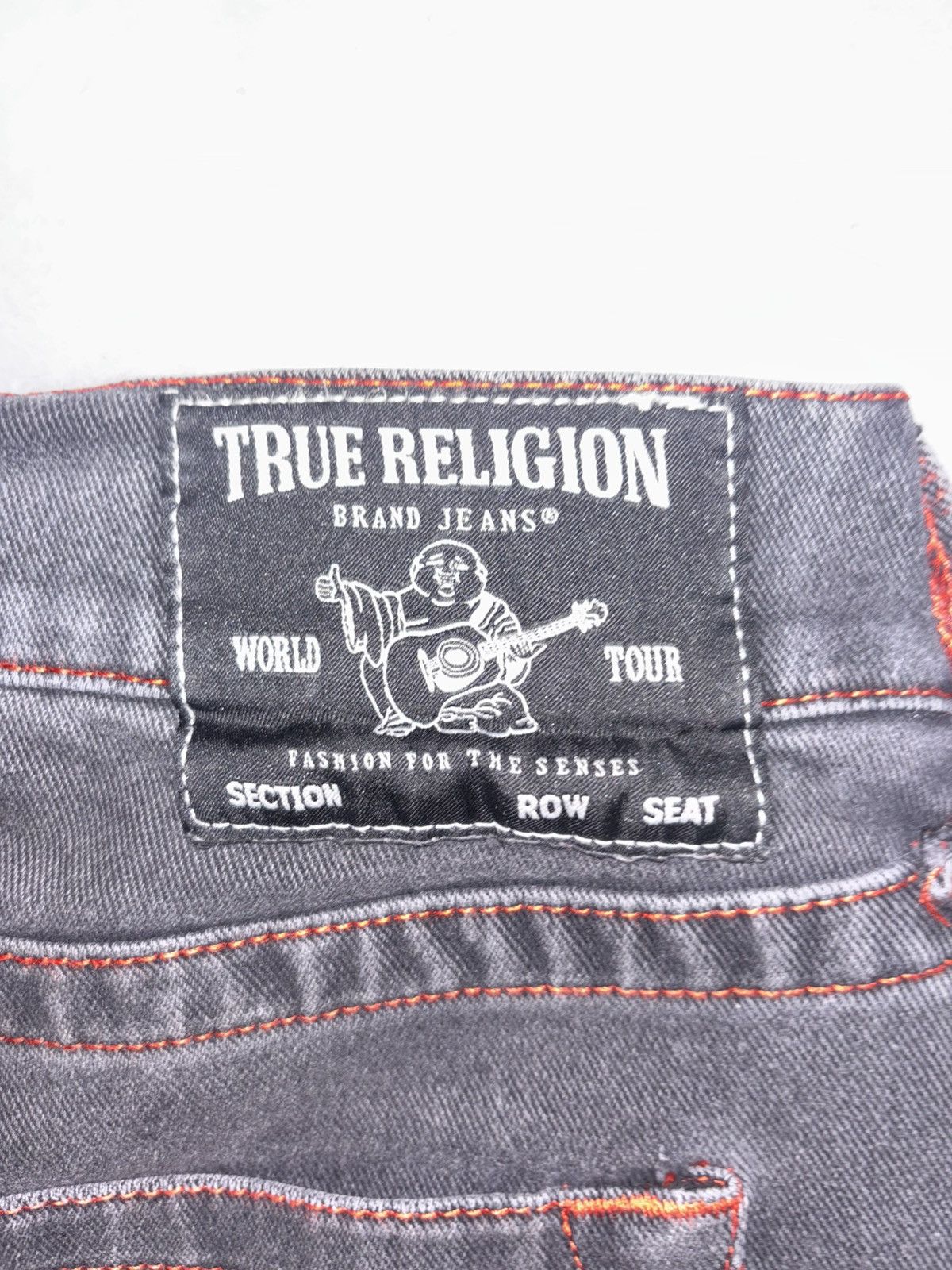 True Religion Rare Distressed Black True religion jean with red stitching Size US L / EU 52-54 / 3 - 7 Thumbnail