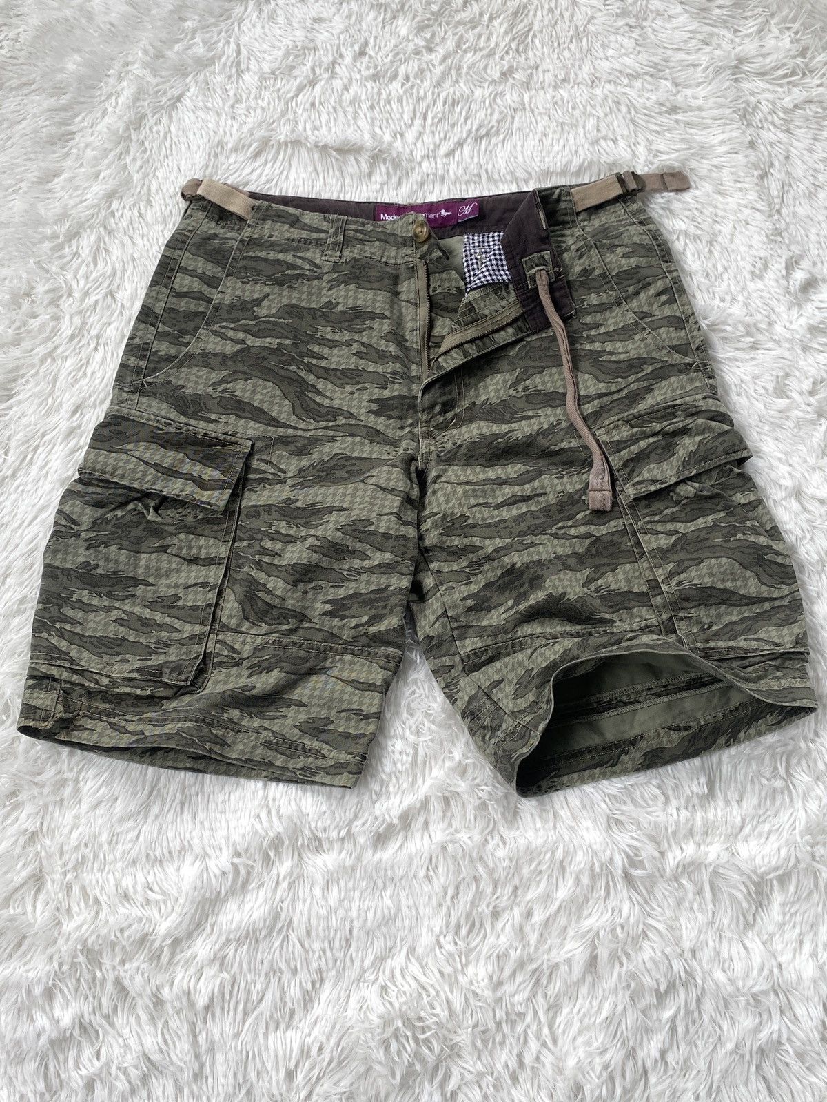 Modern Amusement Modern Amusement Cargo Pants short Tiger Stripe Grailed