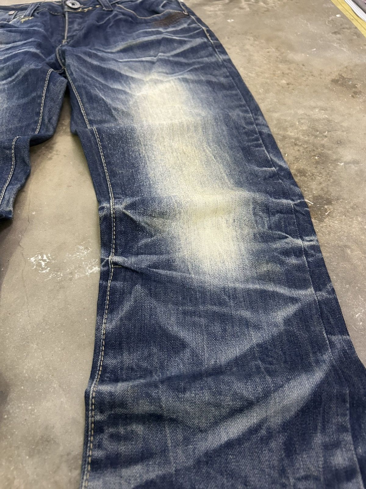 If Six Was Nine Jianai Denim Stacked Grunge Fit Heavy Fade Whisker Washed Size US 28 / EU 44 - 7 Thumbnail