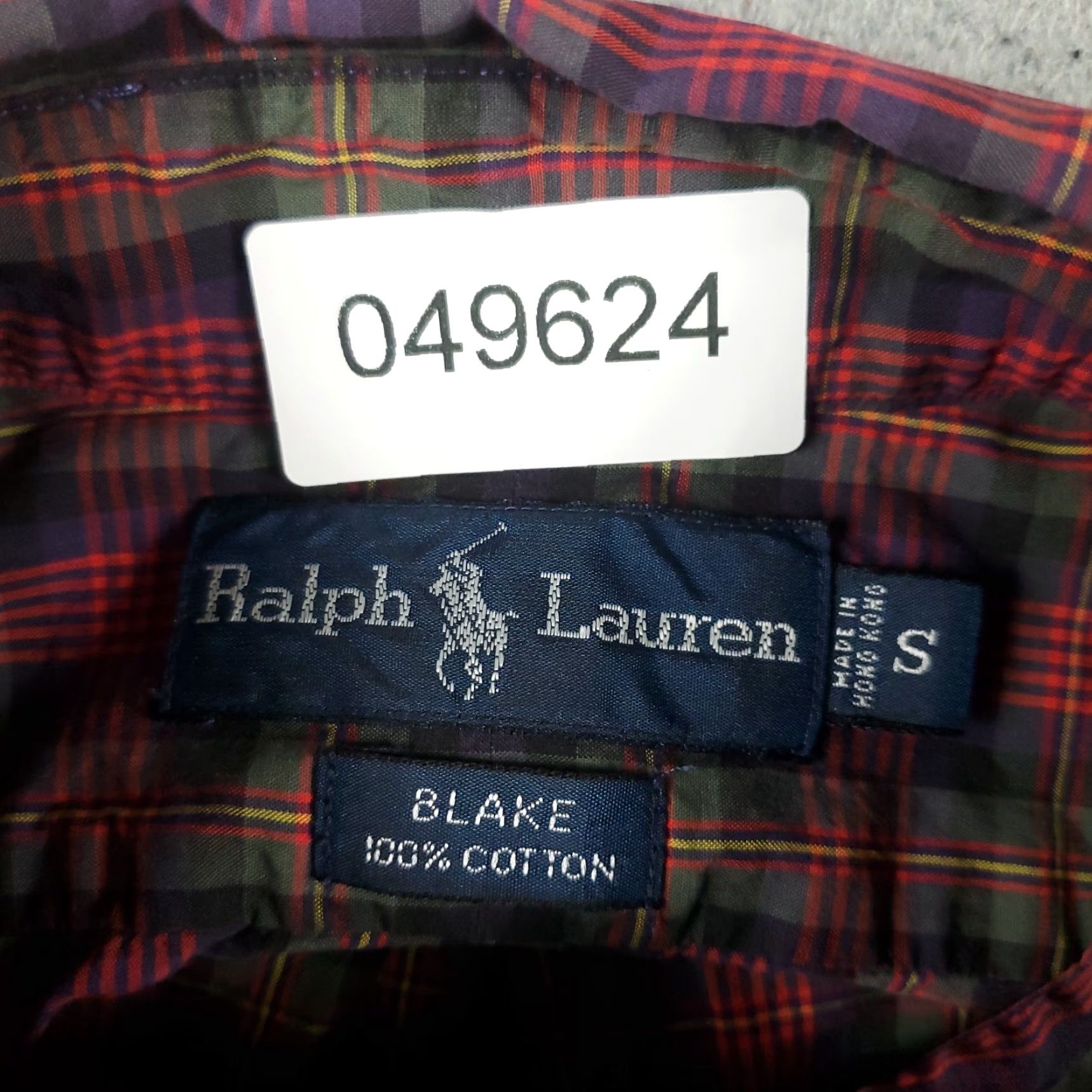 Ralph Lauren VINTAGE Ralph Lauren Shirt Mens Small Casual Button-Up Long Sleeve Red Plaid Cotton Size US S / EU 44-46 / 1 - 7 Thumbnail