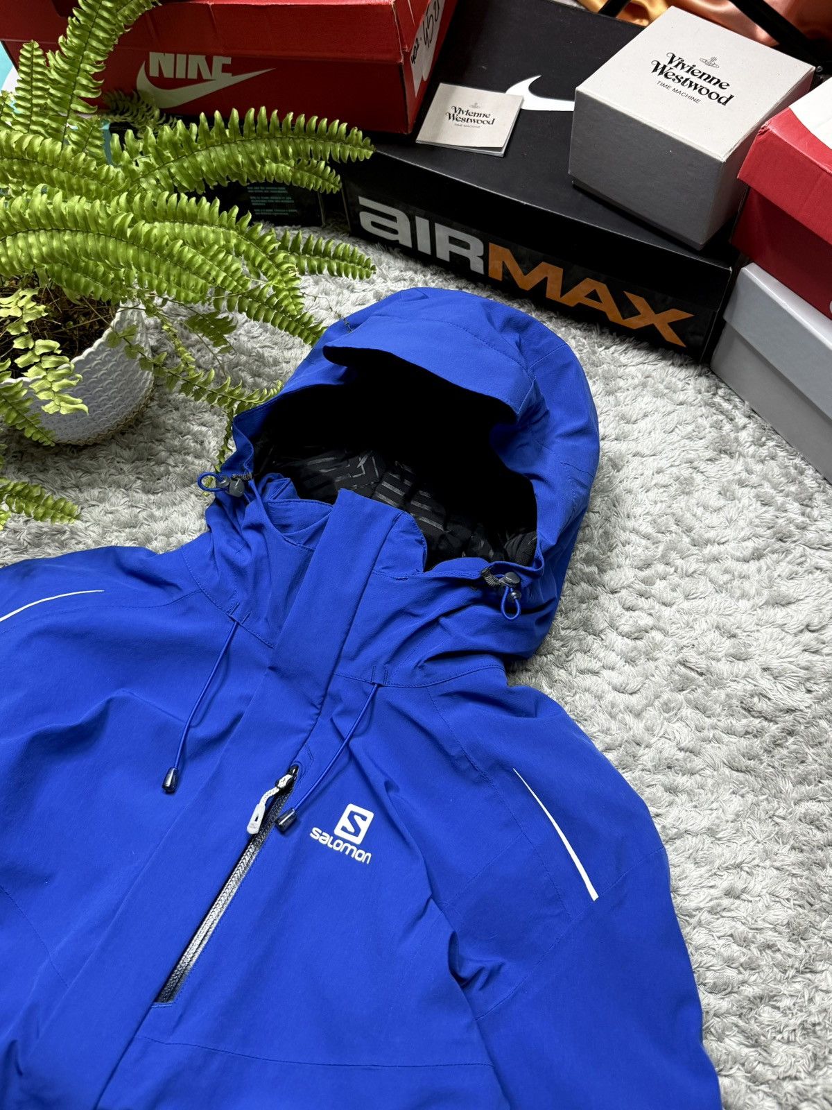 Salomon Gore-tex Solomon Jacket Outdoor Waterproof Puffer Logo Drill Size US XL / EU 56 / 4 - 5 Thumbnail