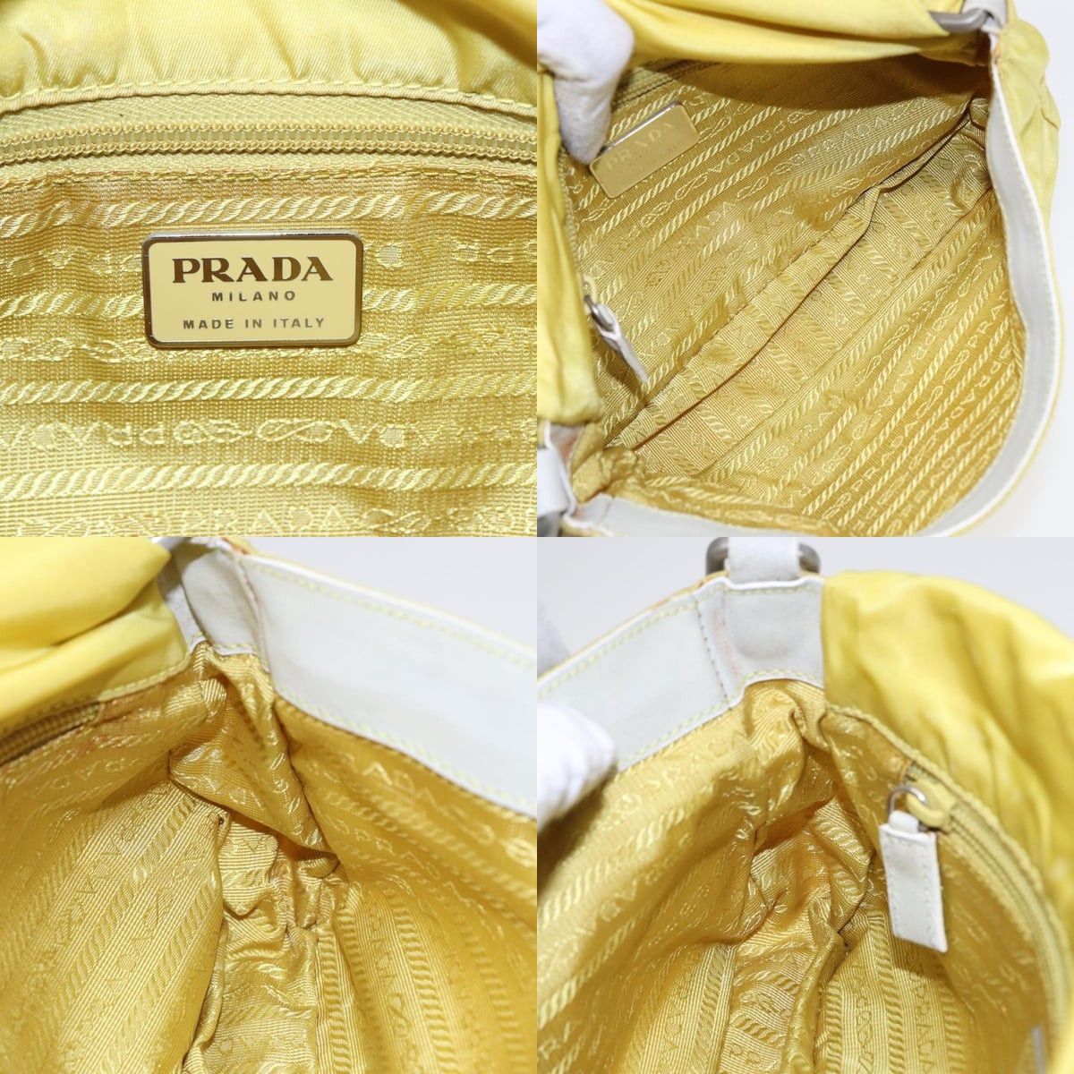 Prada PRADA Shoulder Bag Nylon Yellow Silver Size ONE SIZE - 12 Thumbnail
