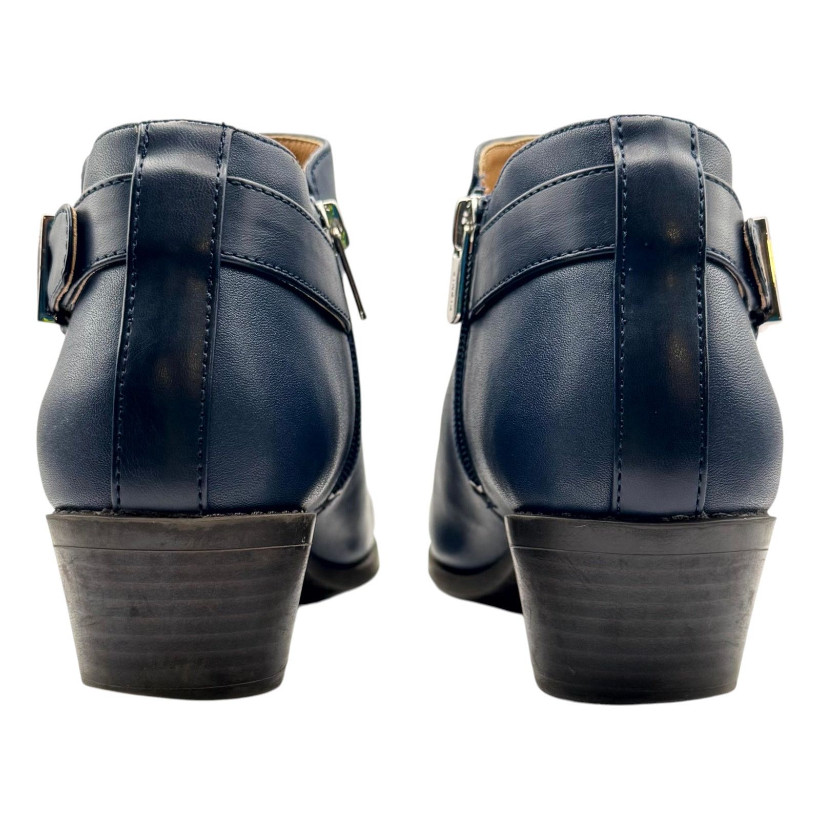 Vionic Vionic Millie Ankle Boot Leather Orthaheel Comfort Navy 8W Size US 8 / IT 38 - 4 Thumbnail