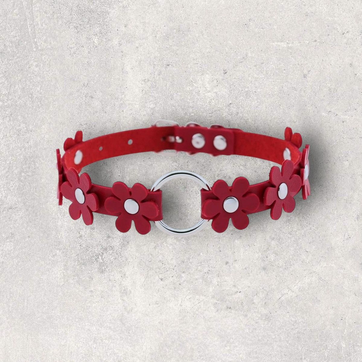 Other Flower PU Leather Choker Size ONE SIZE - 1 Thumbnail