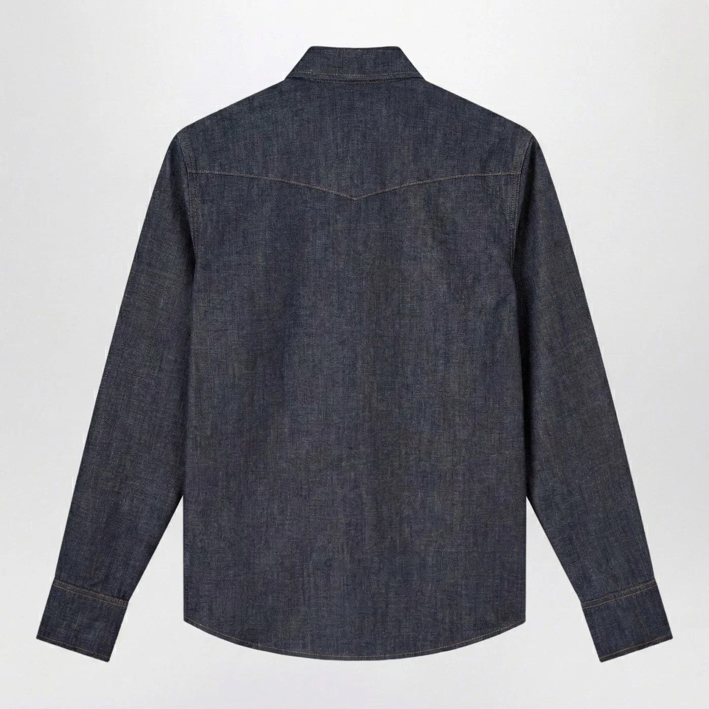 A.P.C. o1d2blof0426 Denim Western Shirt in Indigo Blue Size US M / EU 48-50 / 2 - 2 Thumbnail