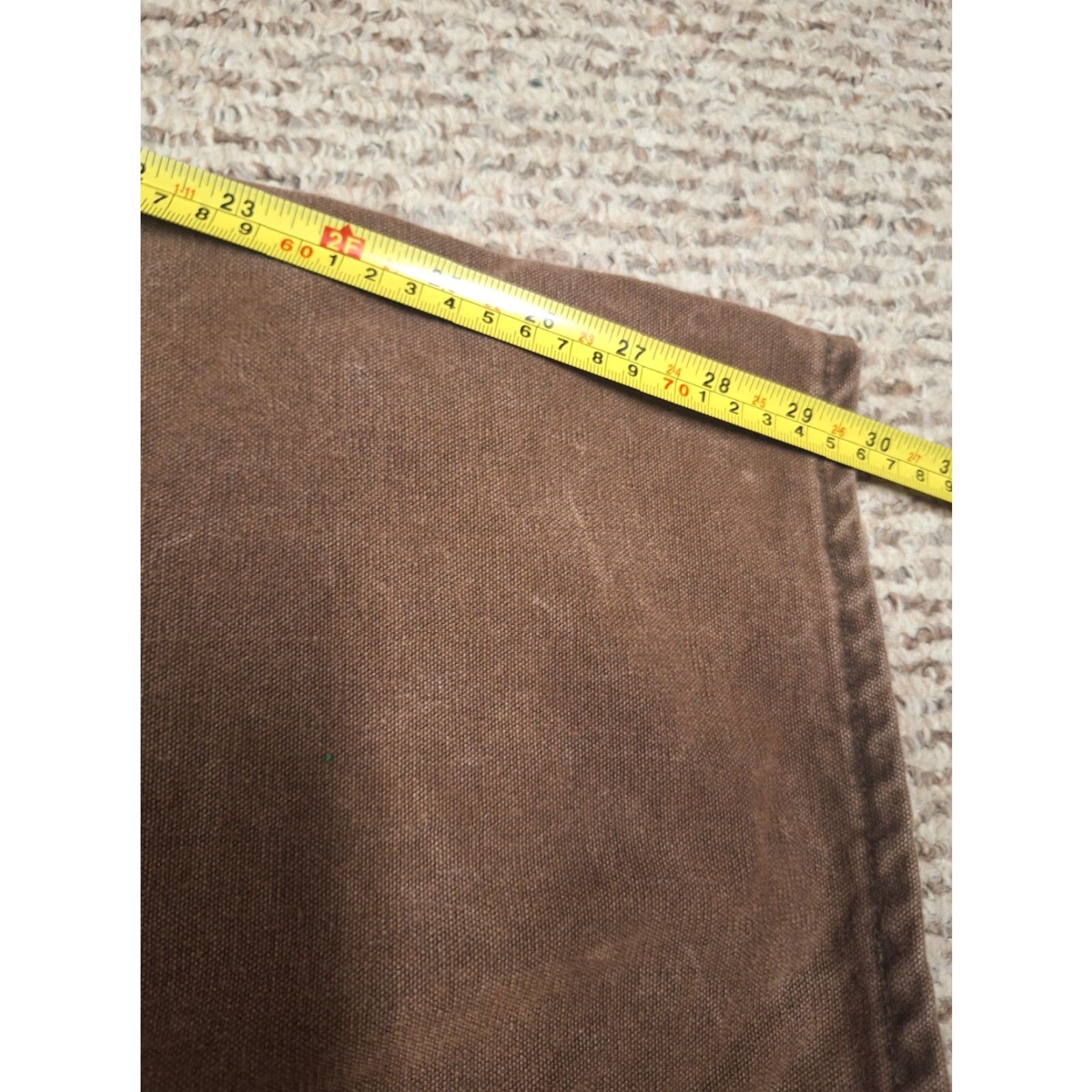 Carhartt VINTAGE Carhartt Bib Overalls Men’s 50x30 Brown Duck Canvas Workwear 5-Pocket Design Logo Brown USA 90s Grunge Retro City Cowboy Mens Size US 34 / EU 50 - 6 Thumbnail