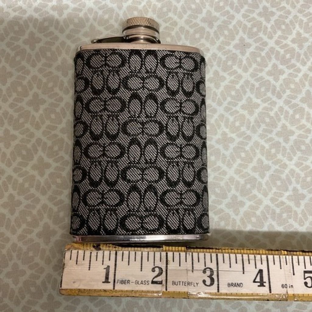 Coach Vintage Coach Black Canvas Stainless Steel Flask 5oz Size ONE SIZE - 4 Thumbnail