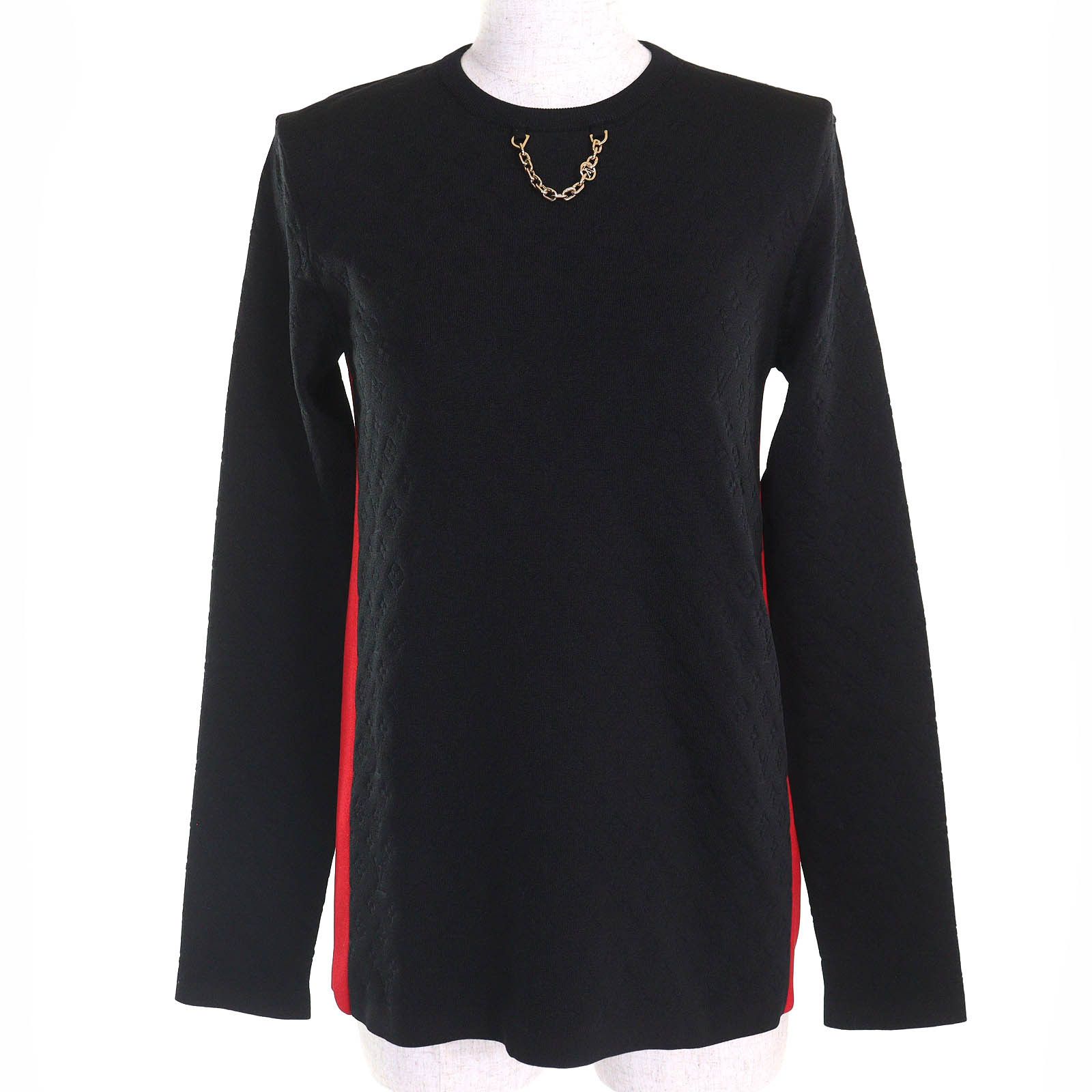 Louis Vuitton Louis Vuitton Two-tone long-sleeved knit Top Others Tops 1A9Z3E DUTY FREE for USA
