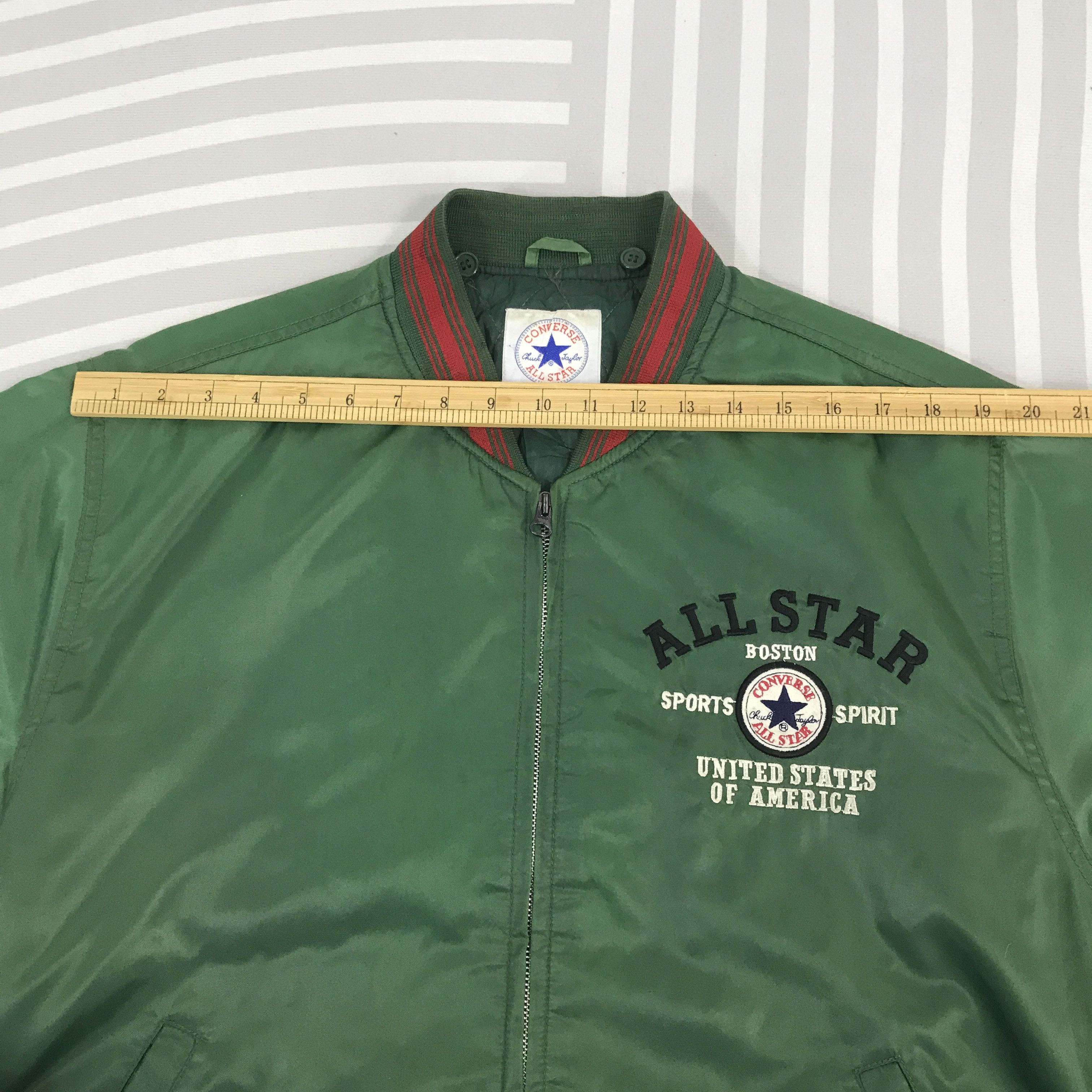 Converse × Vintage Vintage Converse All Star Bomber green Jacket Size US XL / EU 56 / 4 - 5 Thumbnail