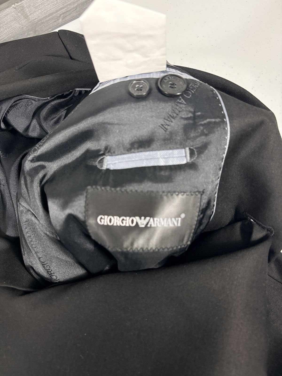 Giorgio Armani Giorgio Armani Blazer Jacket 44R Black 100% Wool 3 Button Size 44R - 6 Thumbnail