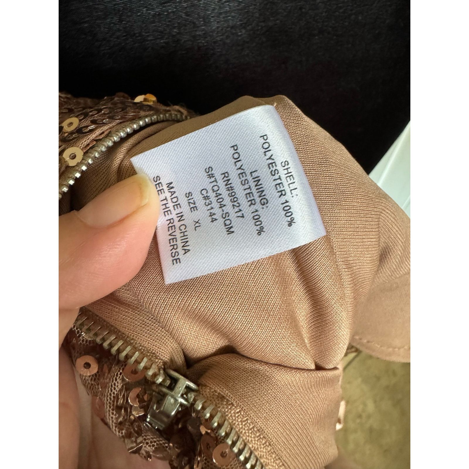 Other Moa Moa Womens Top Sz XL Rose Gold Sequined Sequins Peplum Size XL / US 12-14 / IT 48-50 - 7 Thumbnail