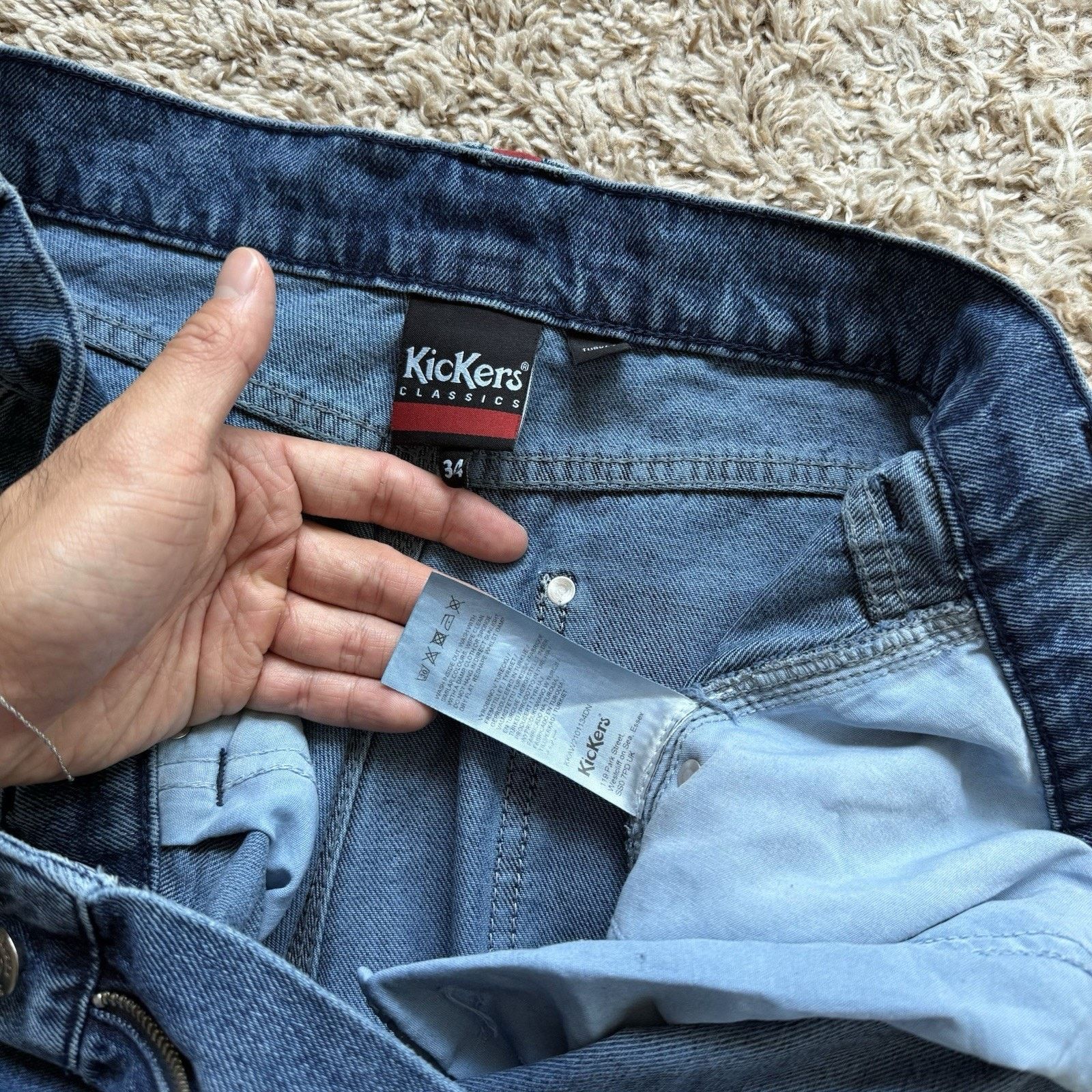 Kickers Kickers UK Denim Baggy Indigo Blue Jeans Pants Wom Size 34 Size 34" / US 12 / IT 48 - 6 Thumbnail