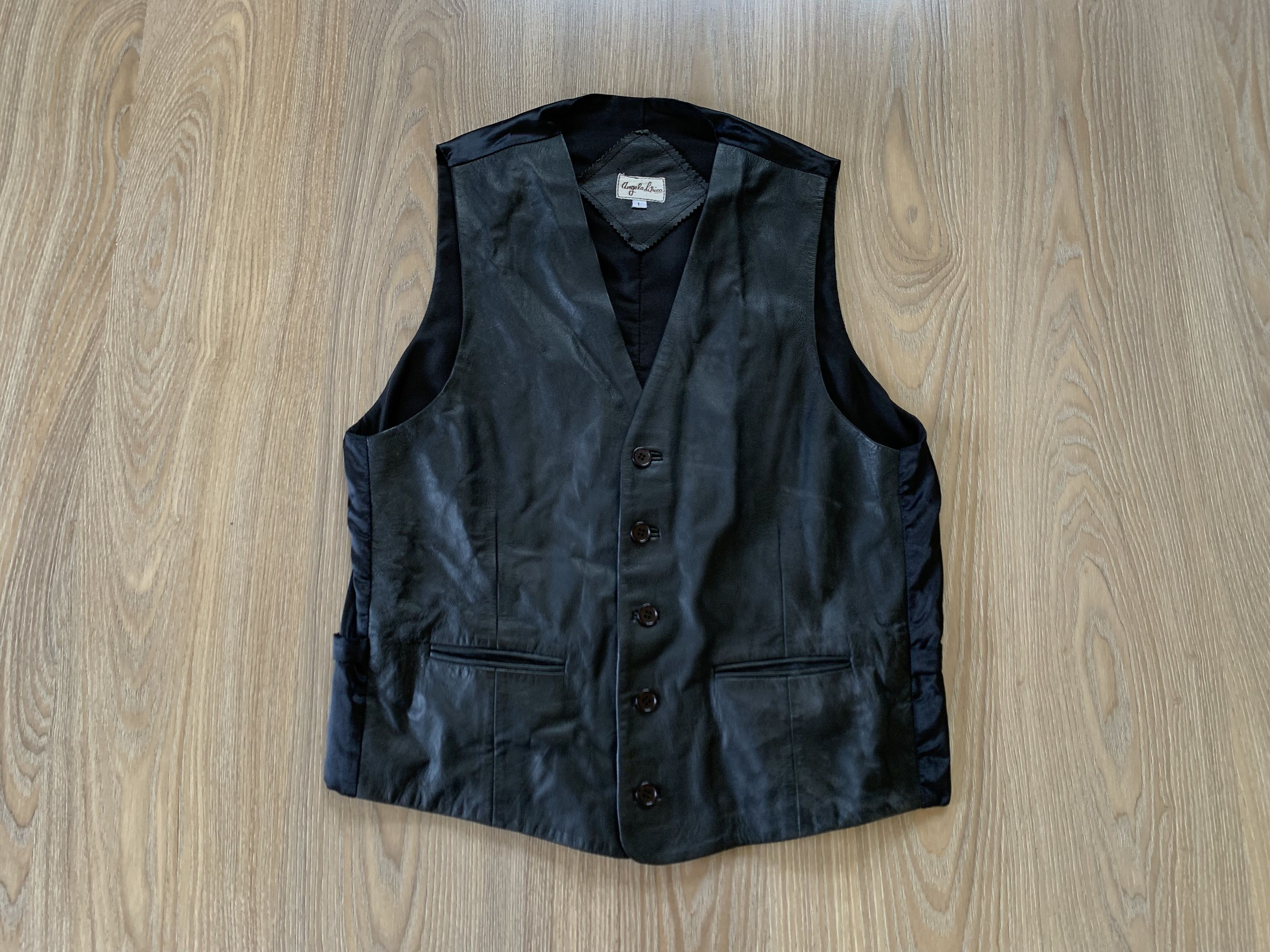 Angelo Litrico Angelo Litrico Leather Combined Vest Size L / US 10 / IT 46 - 1 Thumbnail