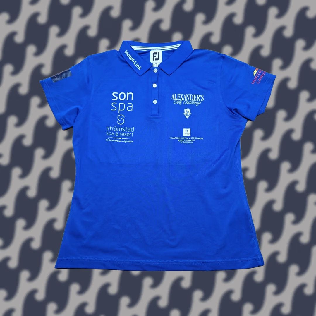 Footjoy FootJoy Polo Shirt Women XL Blue Tournament Short Sleeve Sponsors Golf Sport Shirt Size XL / US 12-14 / IT 48-50 - 1 Thumbnail