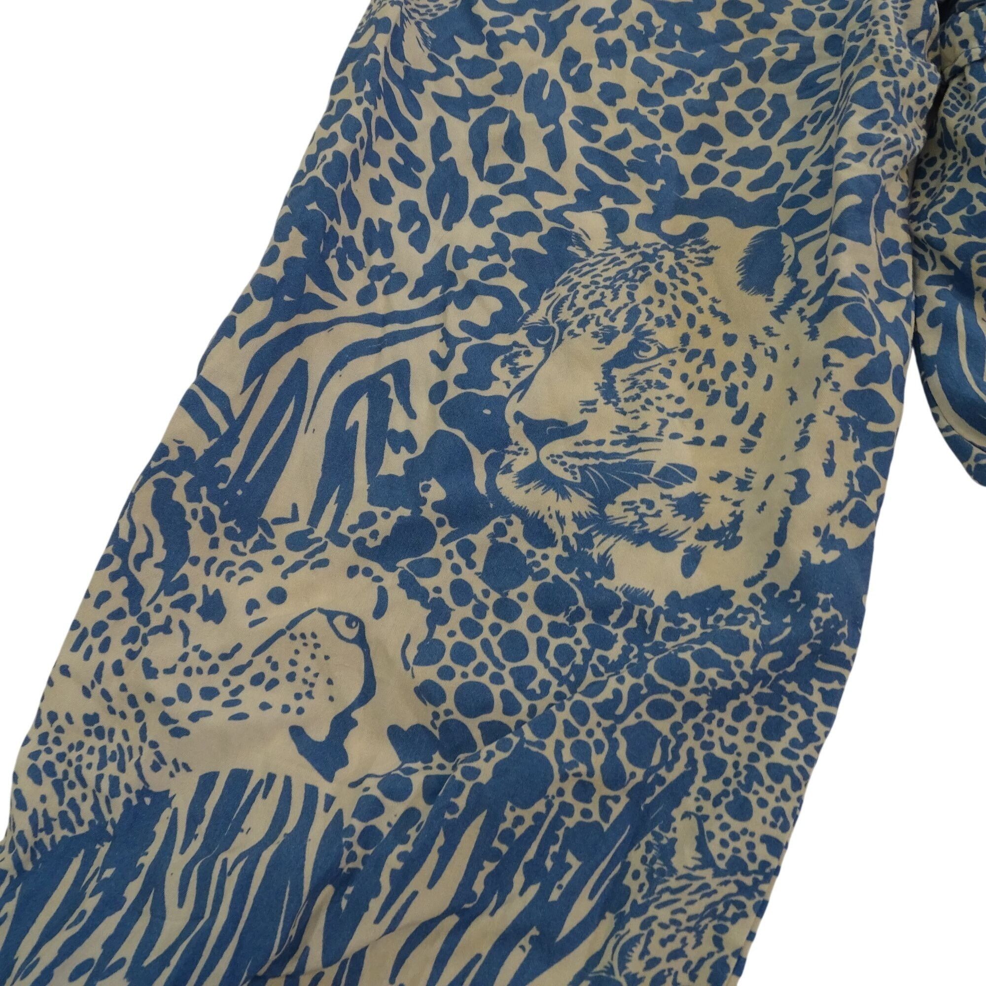 Other Bognar Blu Long Sleeve Blue Animal Print Midi Dress Size M Size M / US 6-8 / IT 42-44 - 5 Thumbnail