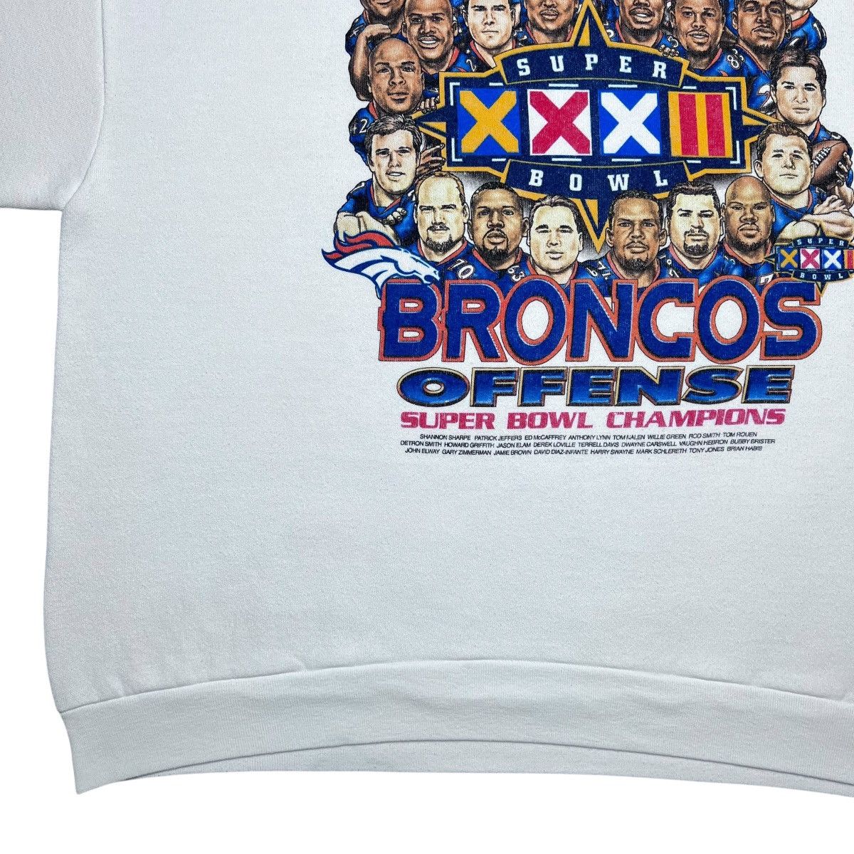 NFL Vtg 1997 NFL Denver Broncos Super Bowl Caricature Sweatshirt Size US XL / EU 56 / 4 - 6 Thumbnail