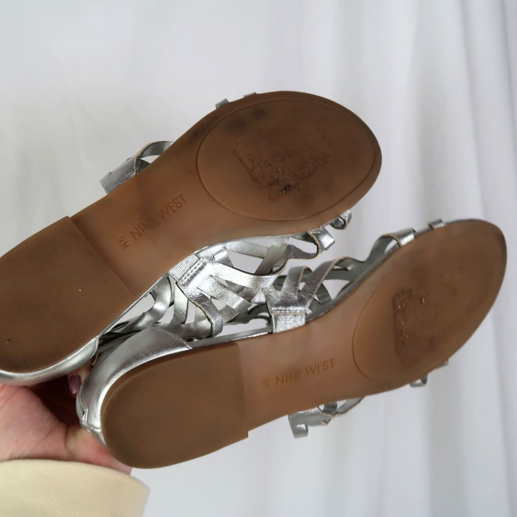 Nine West Nine West Delicacy Sandal Gladiator Flat Silver 9 Women Bohemian Casual Spring Summer Shoes Size US 9 / IT 39 - 7 Thumbnail