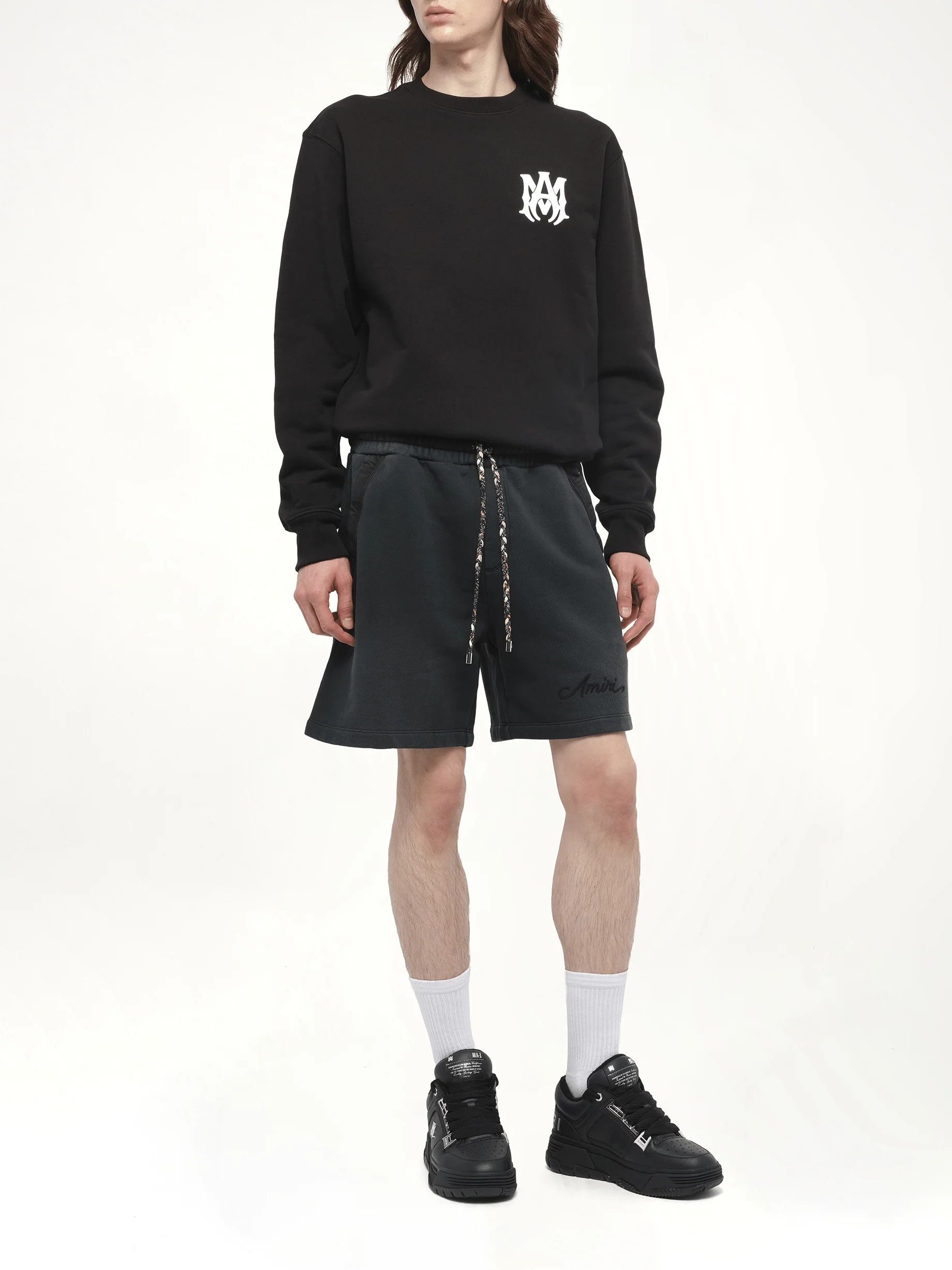 Amiri os11x1225 Bleach Bandana Shorts in Black Size US 34 / EU 50 - 4 Thumbnail
