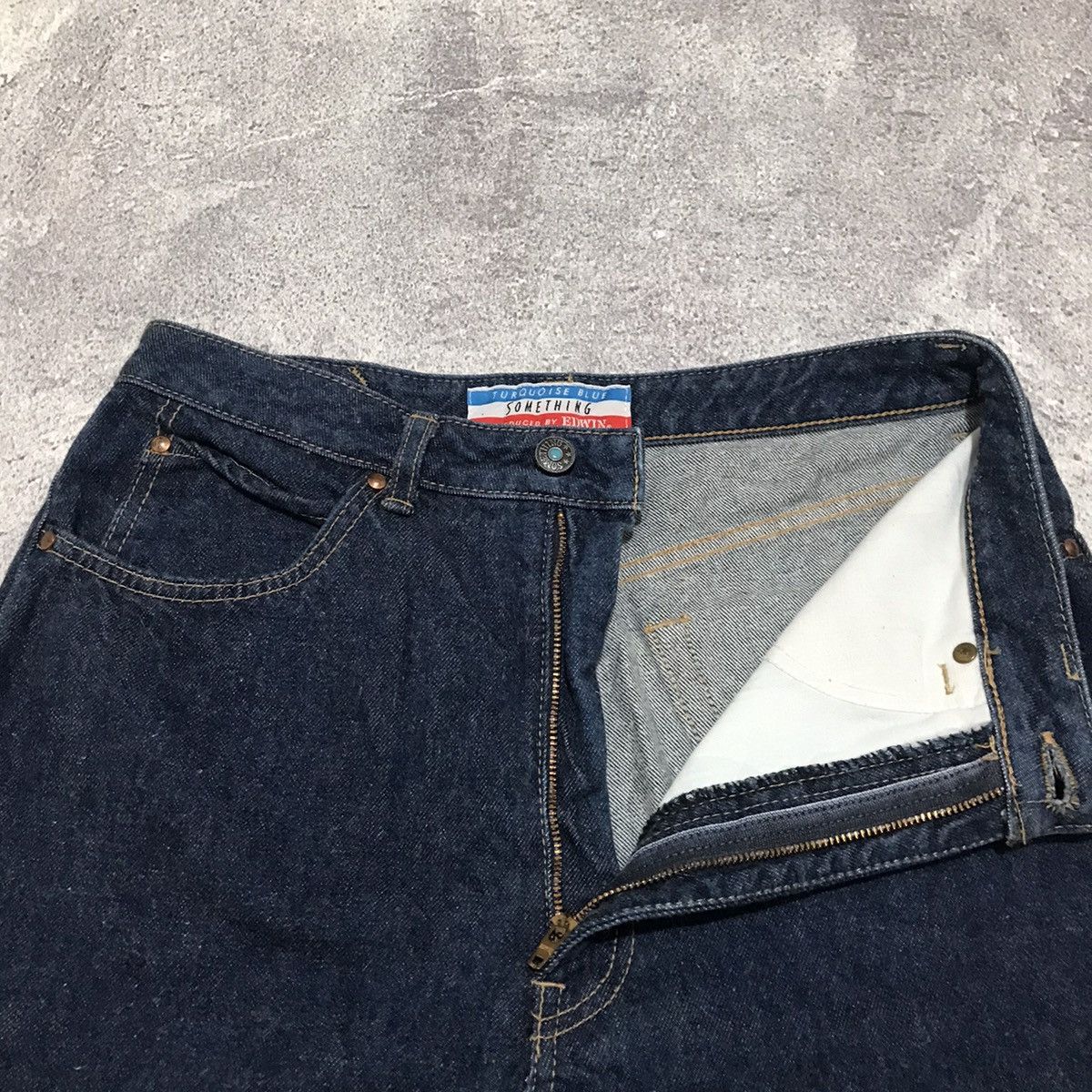 Japanese Brand × Vintage Edwin something ballon jeans baggy vtg Size 35" - 4 Thumbnail