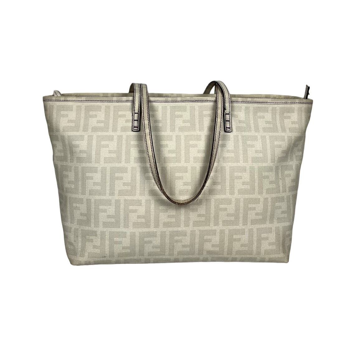 Fendi Chiaro Zucca Leather Shopping Roll Bag